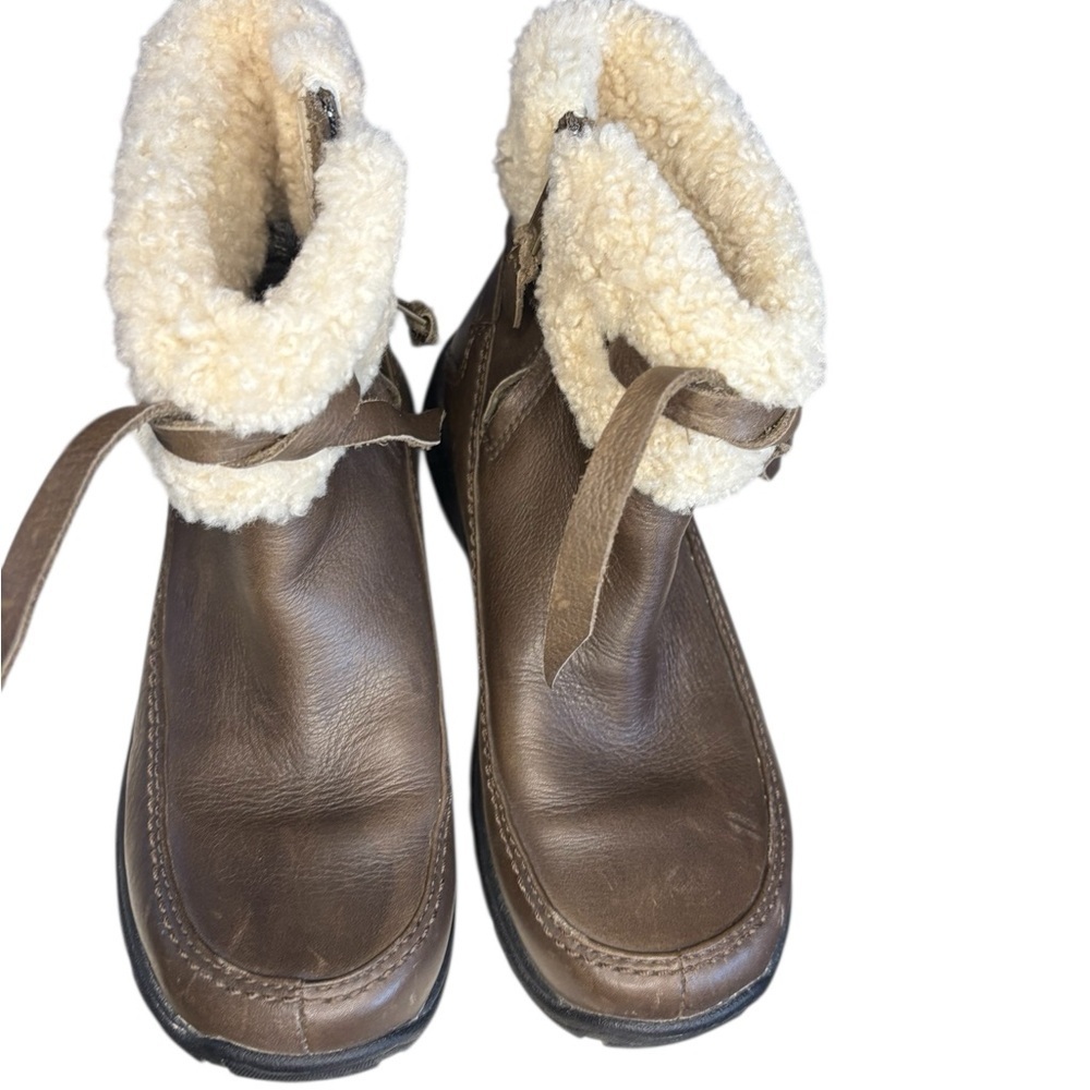 UGG Australia  Brown Fur-Lined ankle Boots size 6 preloved like new - Picture 2 of 10